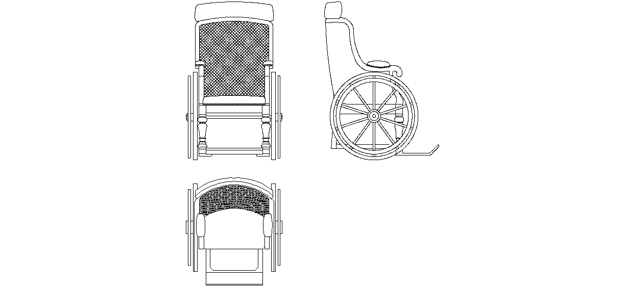 Ahşap engelli sandalyesi tekerlekli sandalye çizimi autocad engelli