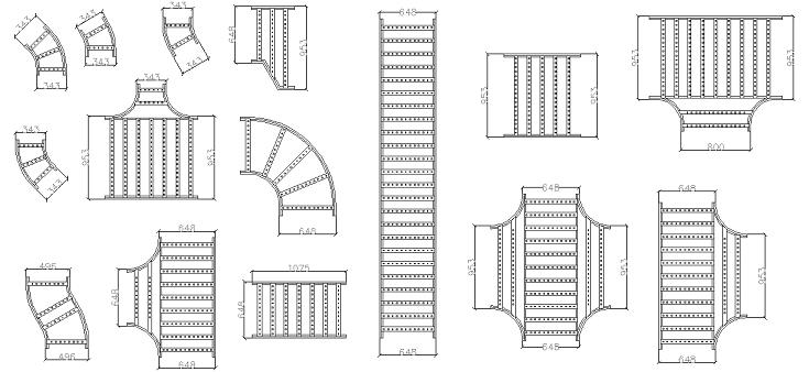 Kablo tavası autocad çizimleri kablo tavası dwg ölçülü kablo tavası