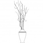 Dekoratif kuru dal ve vazo