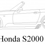 Modifiyeli Honda s 2000 çizimi