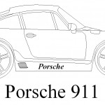 Modifiyeli porsche 911 çizimi