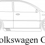 Modifiyeli volkswagen gti çizimi