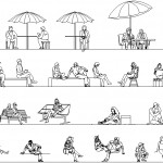 Oturan insan şablonları