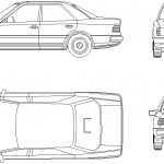 Mercedes autocad çizimi