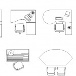Ofis masası planları autocad