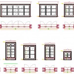 Pencere plan ve görünüş çizimleri