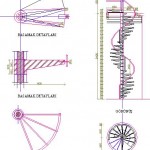Spiral merdiven teknik çizimi