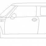2d mini cooper çizimi