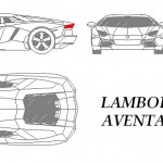 Lamborghini Aventador autocad çizimi