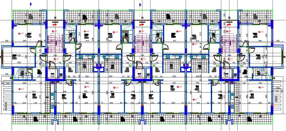 Konut projesi planı yakından görünüş